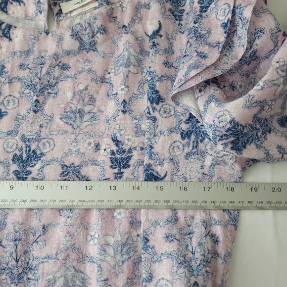 Isabel Marant Etoile Telicia Linen Wrap Mini Dress With Flirty Ruffle Skirt - Picture 8 of 11